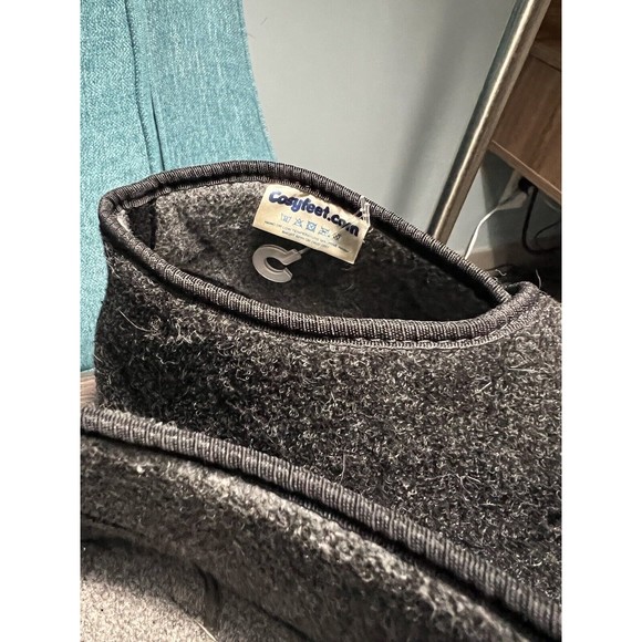 Cosyfeet Robbie Mens Slippers Gray Black Size 11 - Picture 3 of 14